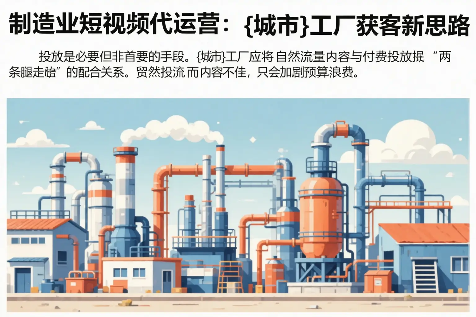 制造业短视频代运营:长治工厂获客新思路