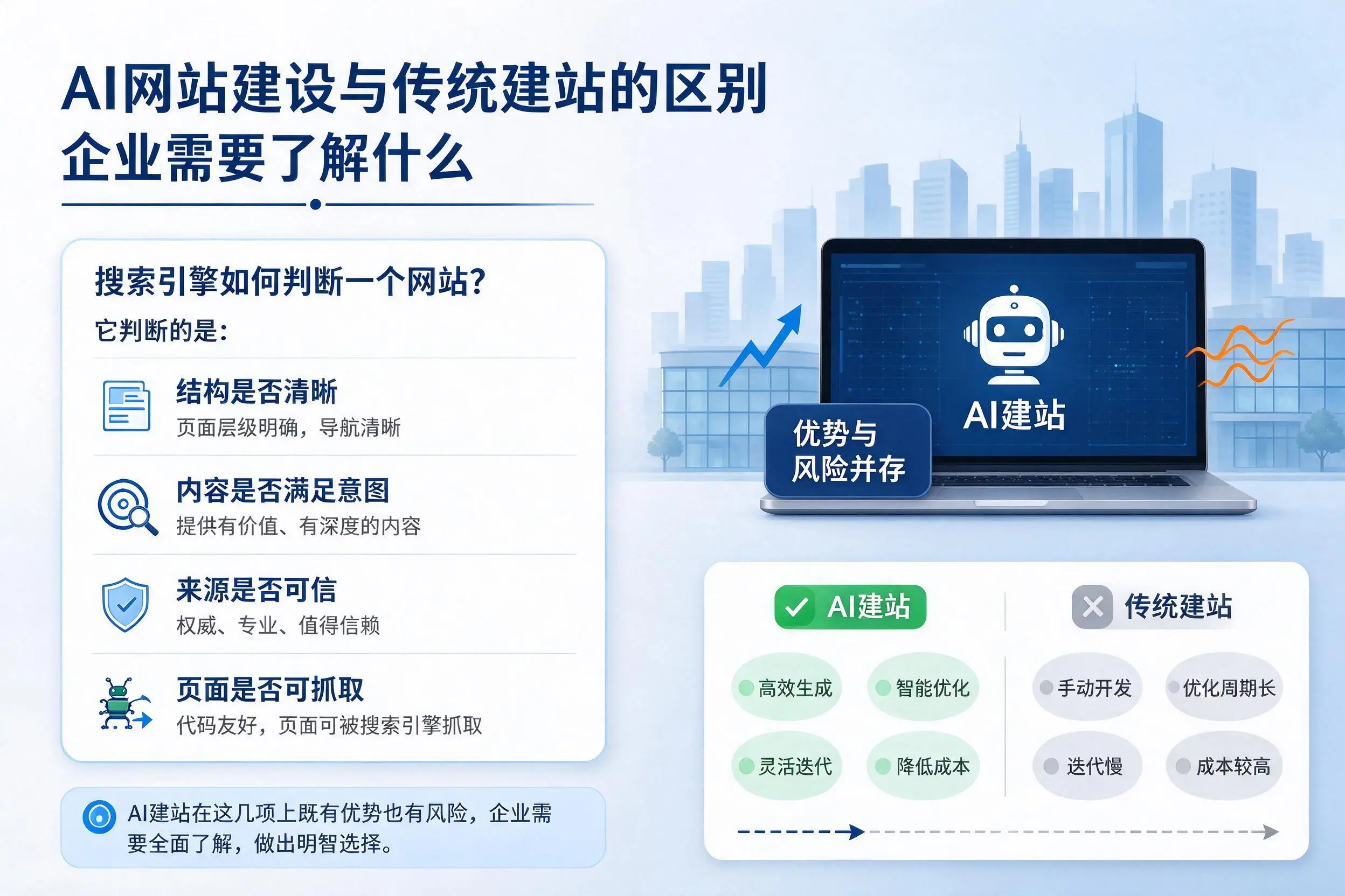 AI网站建设与传统建站的区别，长治企业需要了解什么