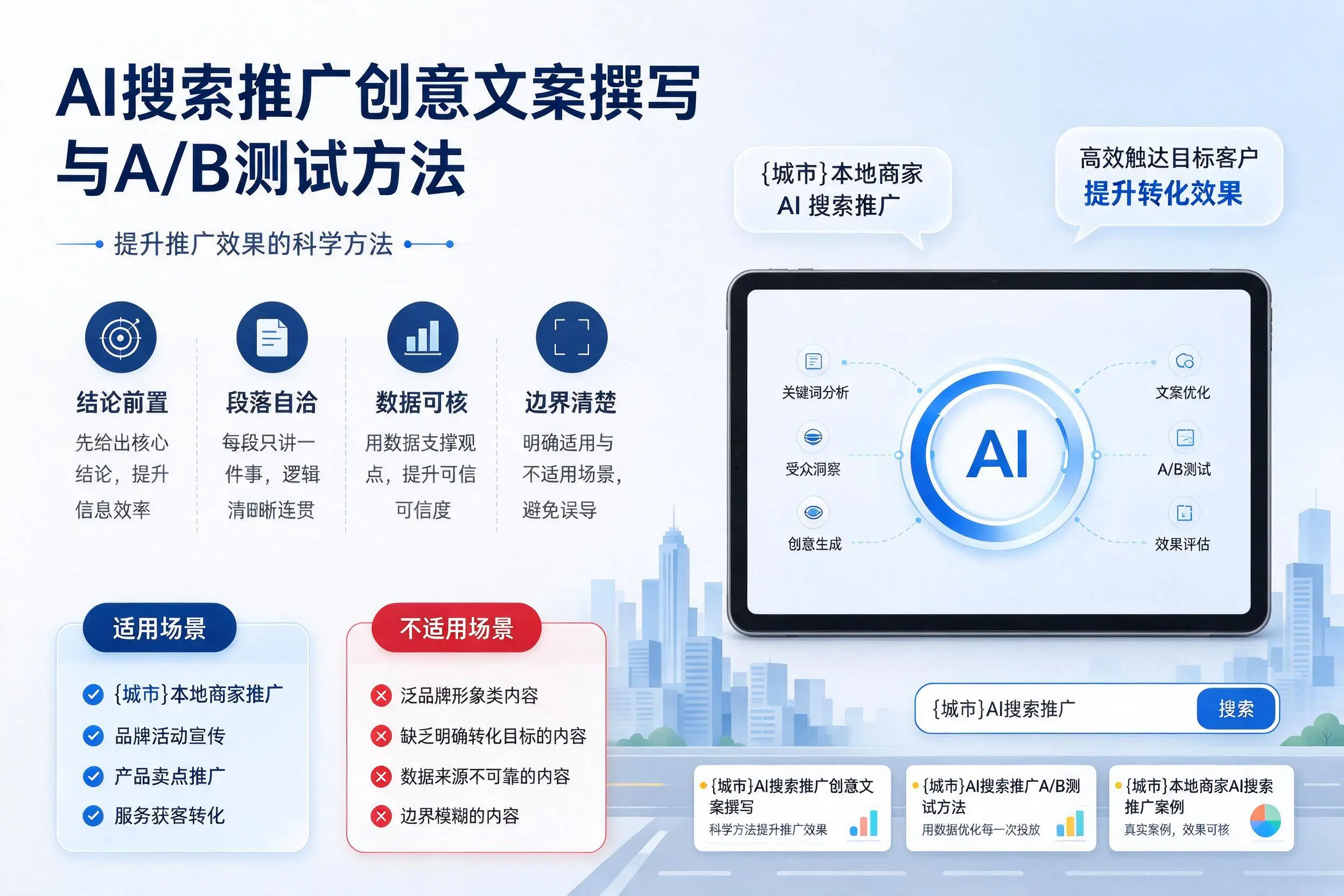 长治AI搜索推广创意文案撰写与A/B测试方法